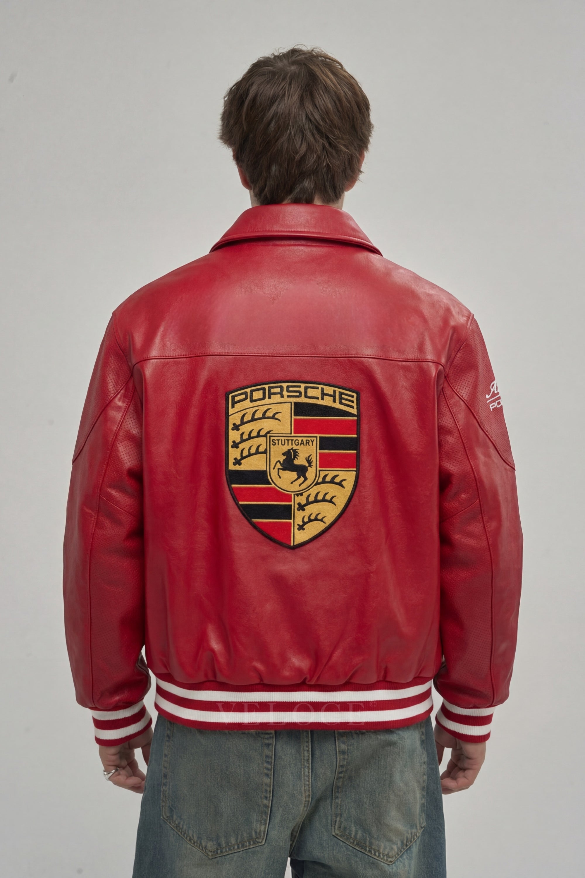 Heritage Leather Jacket Porsche 993 Turbo Red Edition