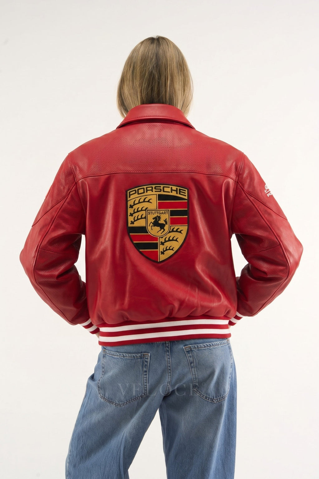 Heritage Leather Jacket Porsche 993 Turbo Red Edition