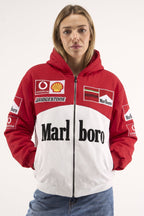 Heritage Cap Marlboro Ferrari Embroidered Zip Hoodie