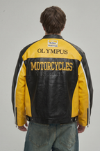 Heritage Leather Jacket Ferrari F1 Olympus Yellow Edition