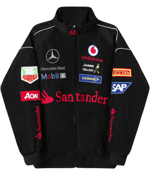 Heritage Leather Jacket Mercedes Benz Santander Vintage Jacket Black Edition