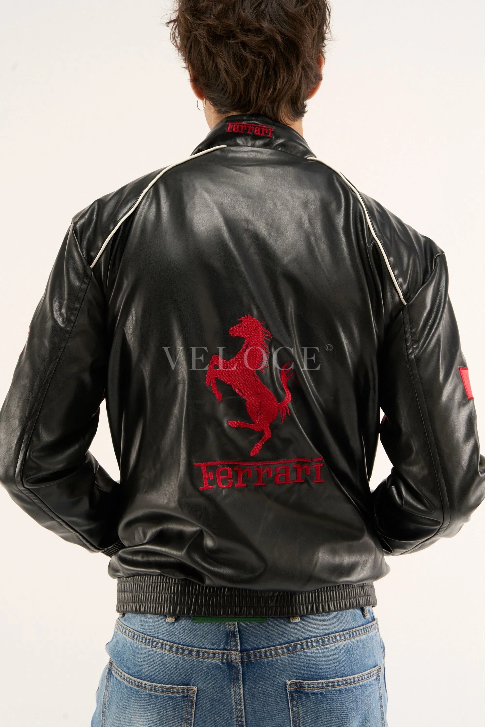 Heritage Leather Jacket Ferrari F1 Red Edition