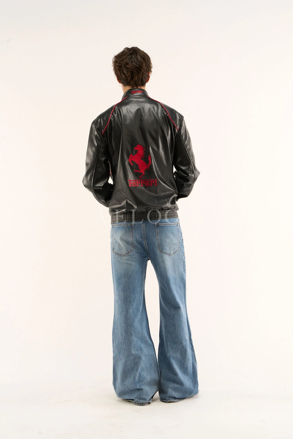 Heritage Leather Jacket Ferrari F1 White Edition