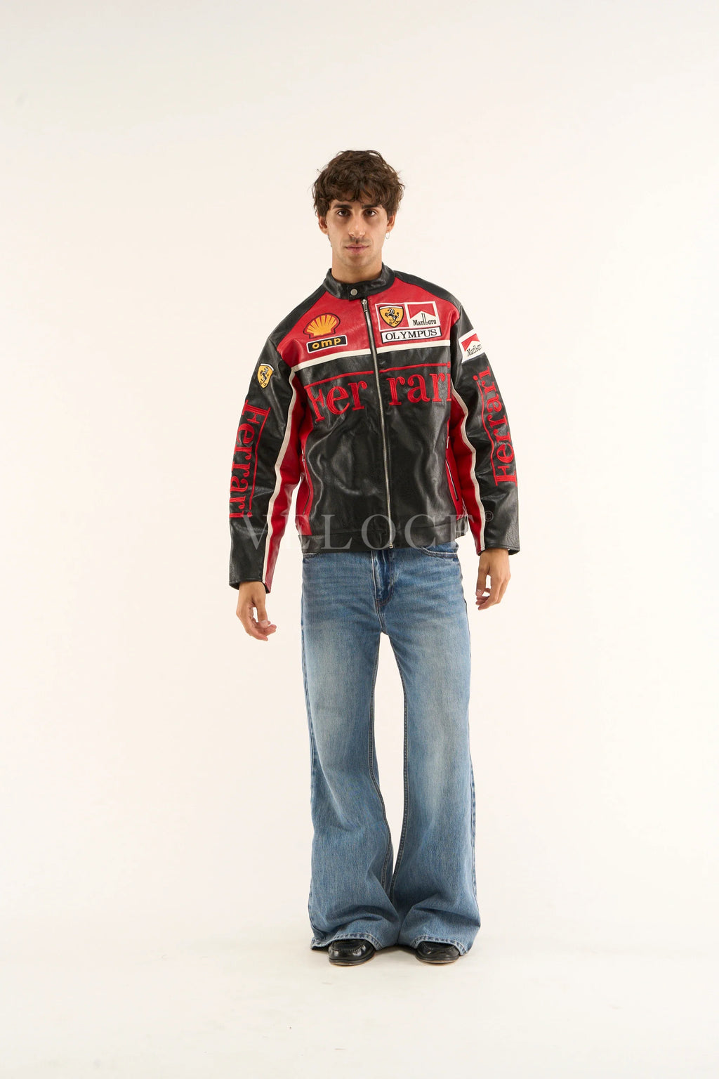 Heritage Leather Jacket Ferrari F1 Olympus Red Edition
