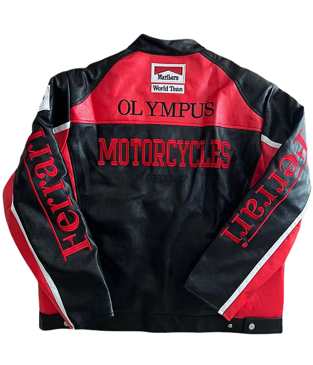 Heritage Leather Jacket Ferrari F1 Olympus Red Edition