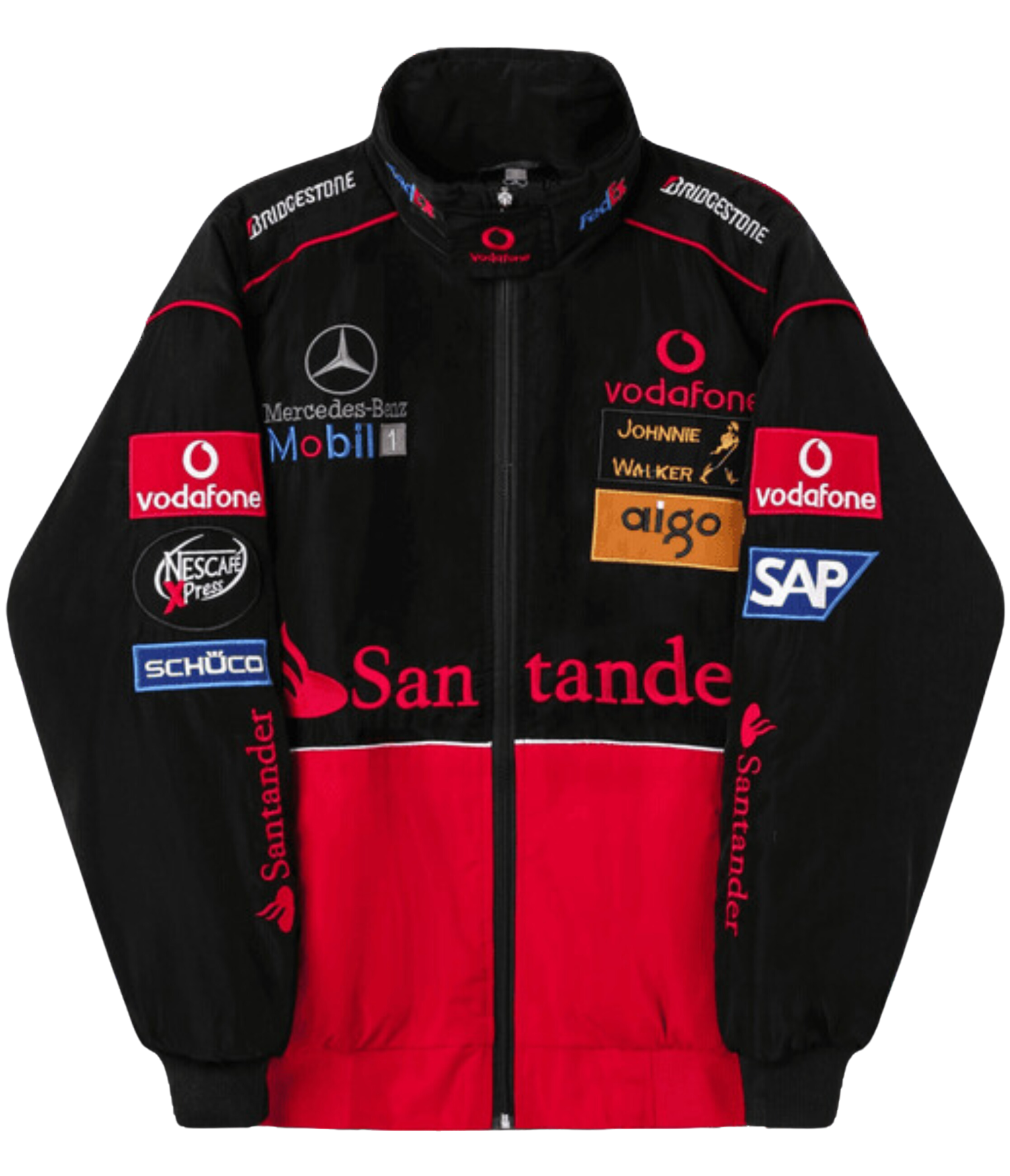 Heritage Leather Jacket McLaren x Mercedes Benz Vintage Jacket Red Edition