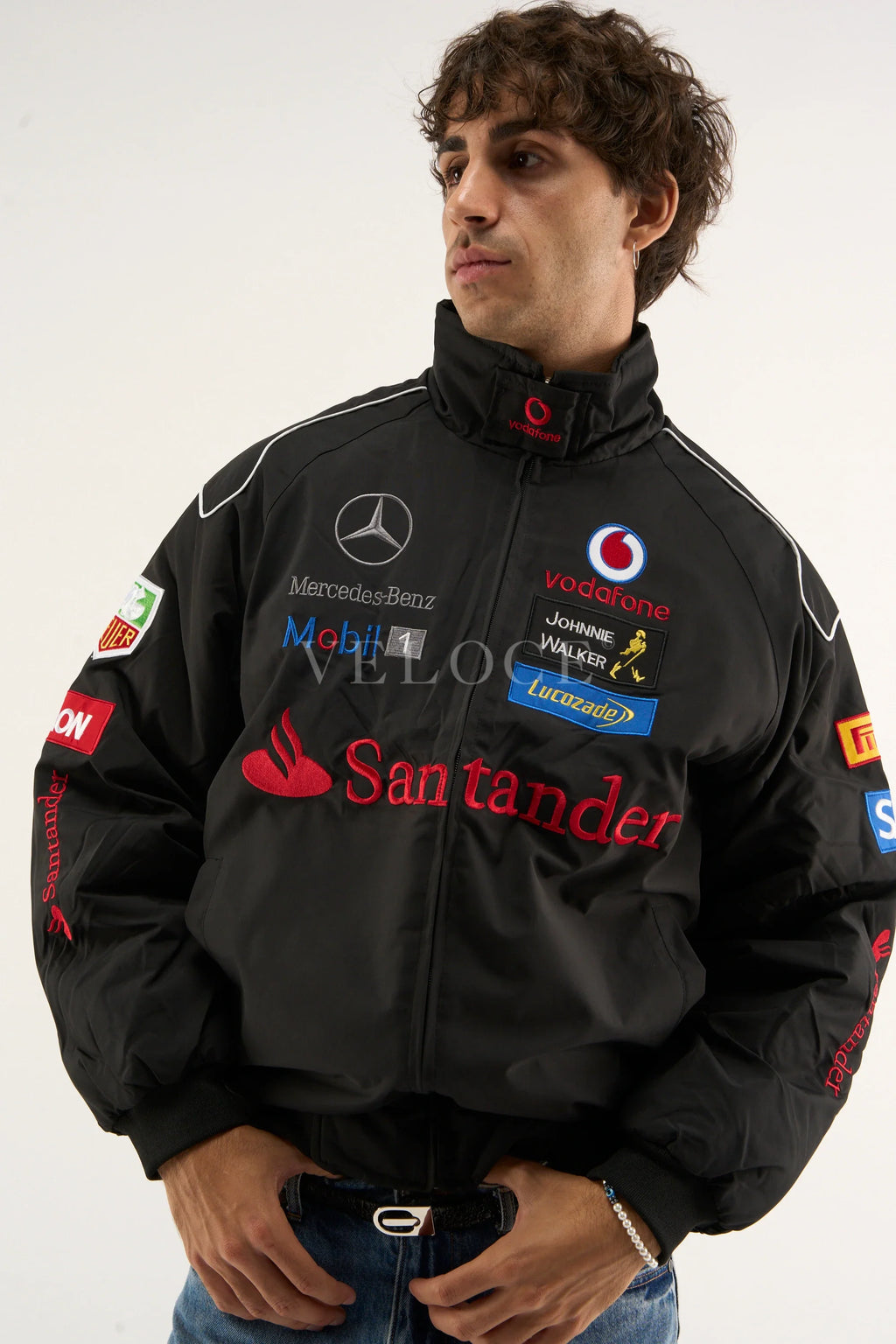 Heritage Leather Jacket Mercedes Benz Santander Vintage Jacket Black Edition