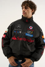 Heritage Leather Jacket Mercedes Benz Santander Vintage Jacket Black Edition